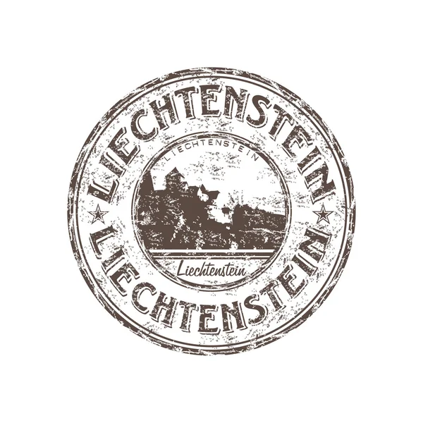 Liechtenstein selo de borracha grunge — Vetor de Stock