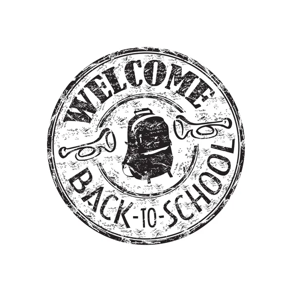 Welcome back to school stamp — Stock Vector