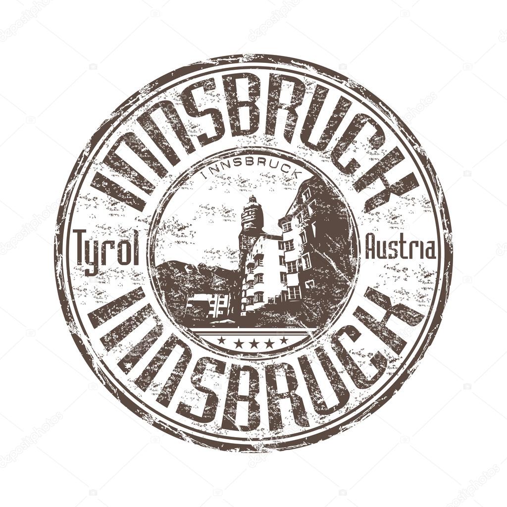 Innsbruck grunge rubber stamp