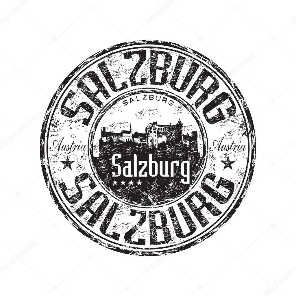 Salzburg grunge rubber stamp