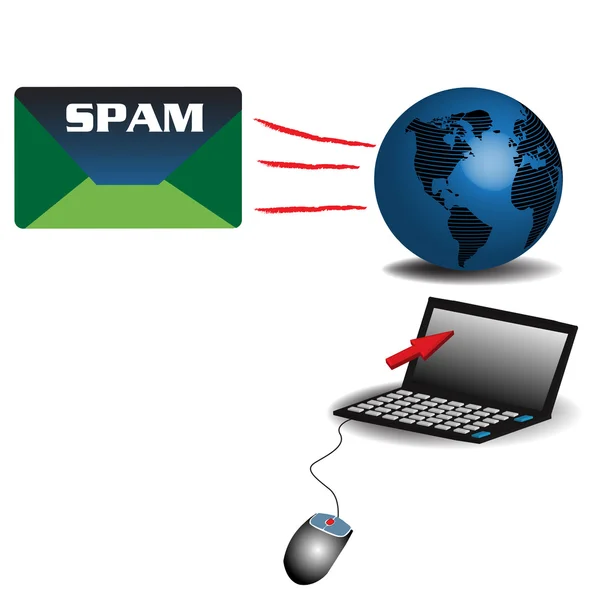 Spam concept — Stock Vector