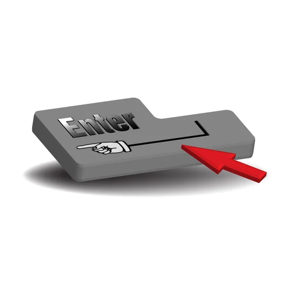 Botón de entrada gris — Vector de stock