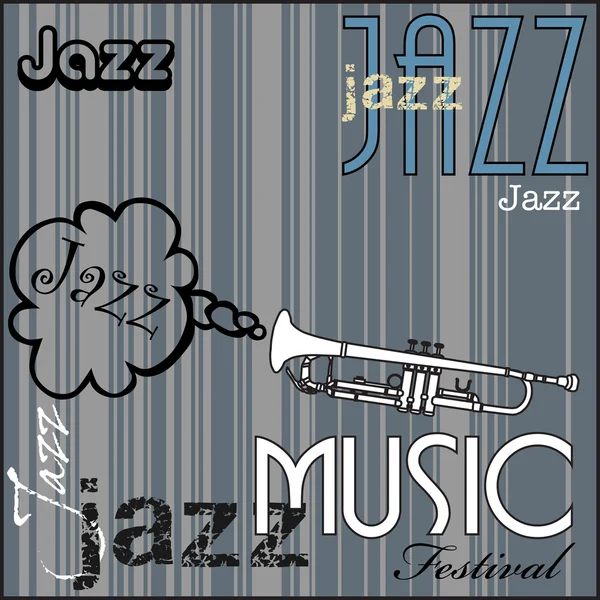 Jazz zene — Stock Vector