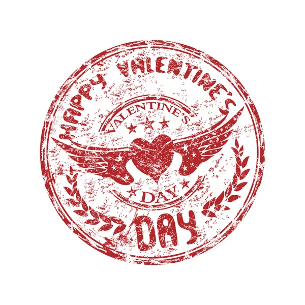 Valentine's Day rubber stamp — Stock Vector