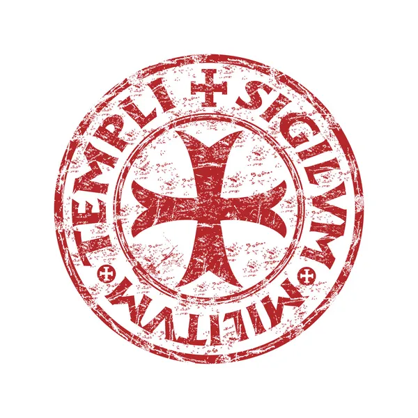 Templar Rubberstempel — Stockvector