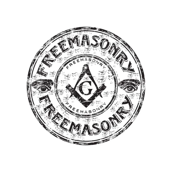 Freemasonry grunge rubber stamp — Stock Vector