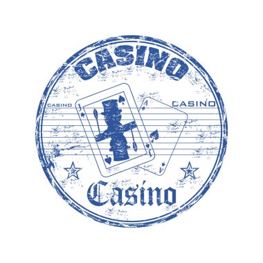 Casino grunge lastik damgası