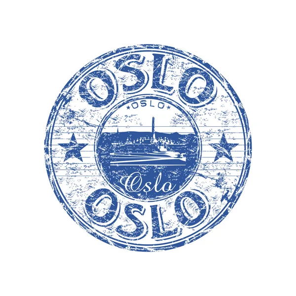 Oslo-Grunge-Stempel — Stockvektor