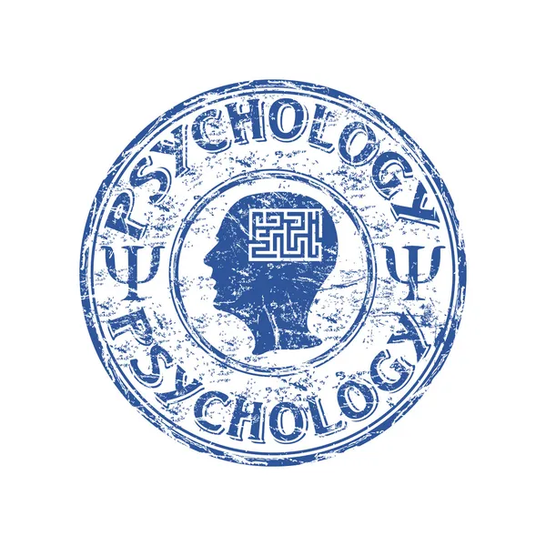 Psychologie grunge Rubberstempel — Stockvector