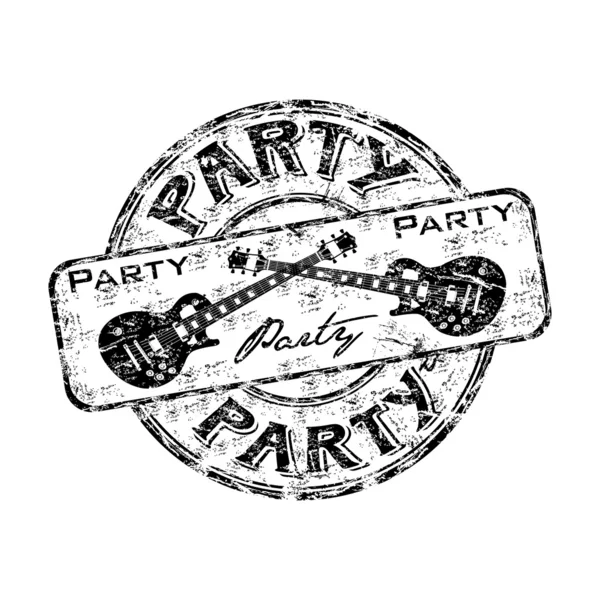 Party grunge rubber stamp — Stock Vector