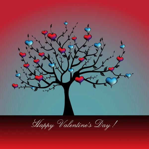 Valentine tree — Stock Vector