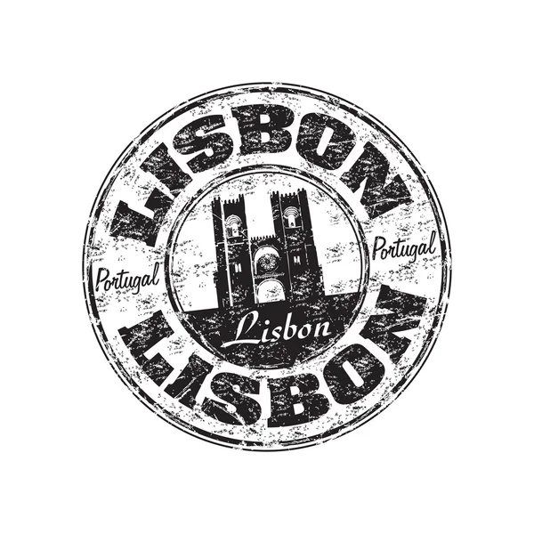 Carimbo de borracha Lisboa grunge — Vetor de Stock