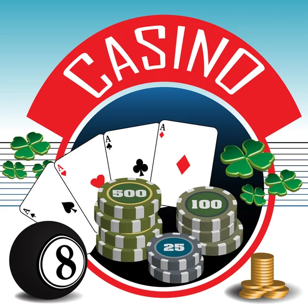 Tema Casino — Vettoriale Stock