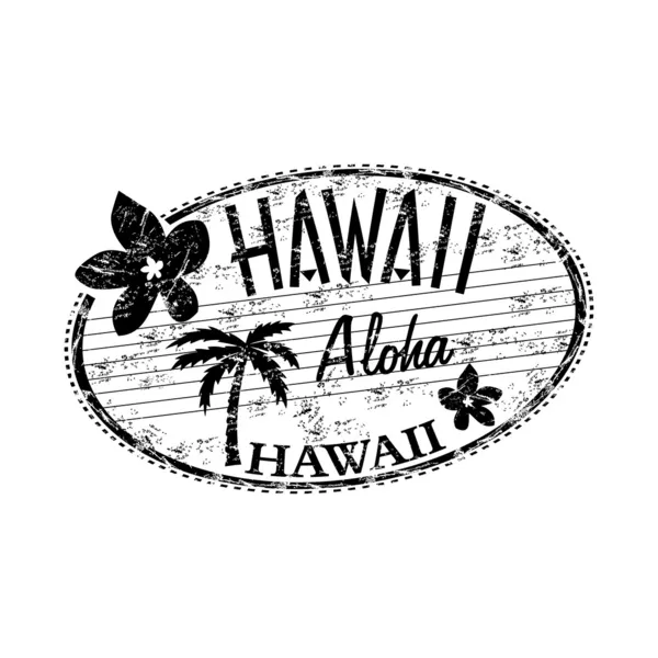 夏威夷 grunge 橡皮戳 — 图库矢量图片