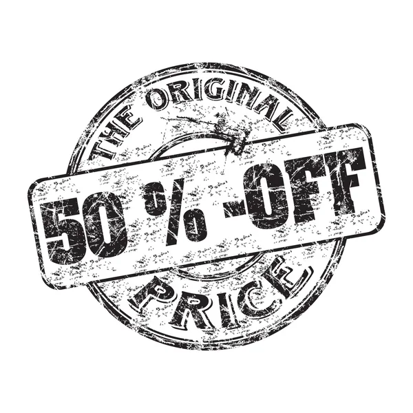 Fifty percent off the original price — Stock Vector