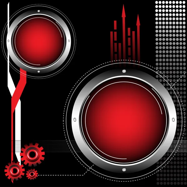 Rounded red frames — Stock Vector