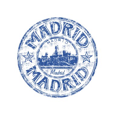 Madrid grunge lastik damgası