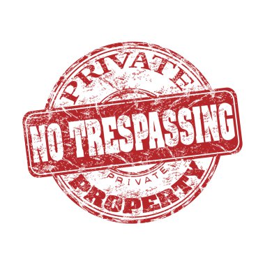 No trespassing grunge rubber stamp clipart