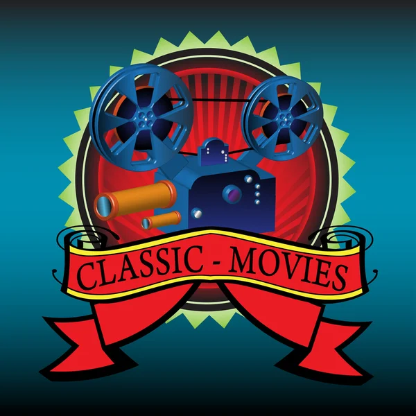 Emblema de filmes clássicos —  Vetores de Stock