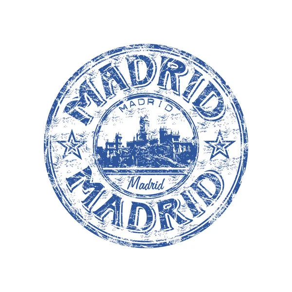 Μαδρίτη grunge καουτσούκ σφραγίδα — Διανυσματικό Αρχείο