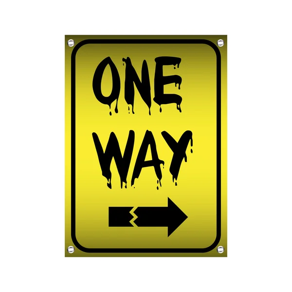 One way sign — Stock Vector