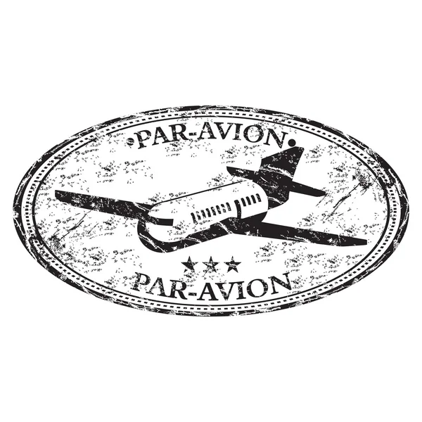 Резиновая марка Par avion — стоковый вектор