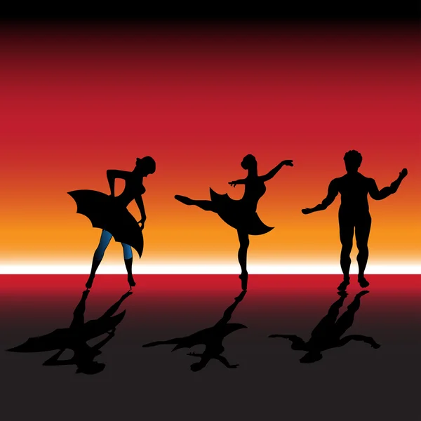 Danseurs de ballet — Image vectorielle