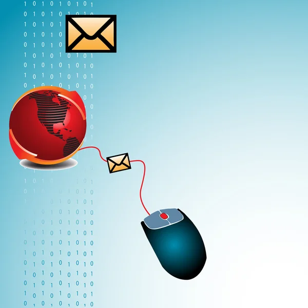 E-posta göndermek — Stok Vektör