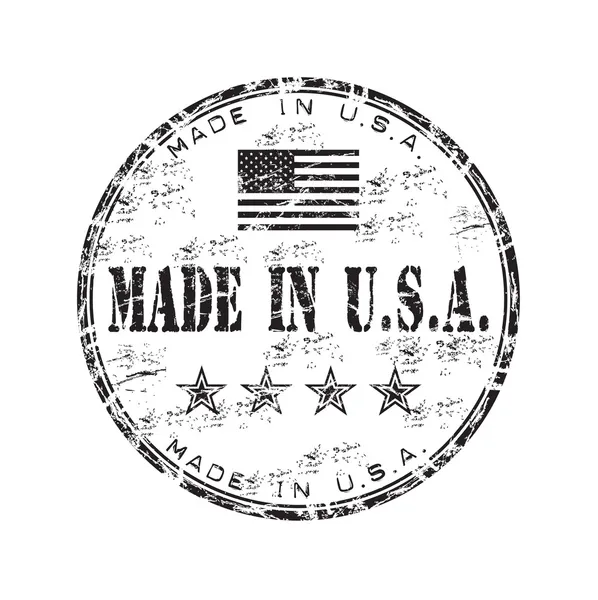 Made in United States of America timbro di gomma grunge — Vettoriale Stock