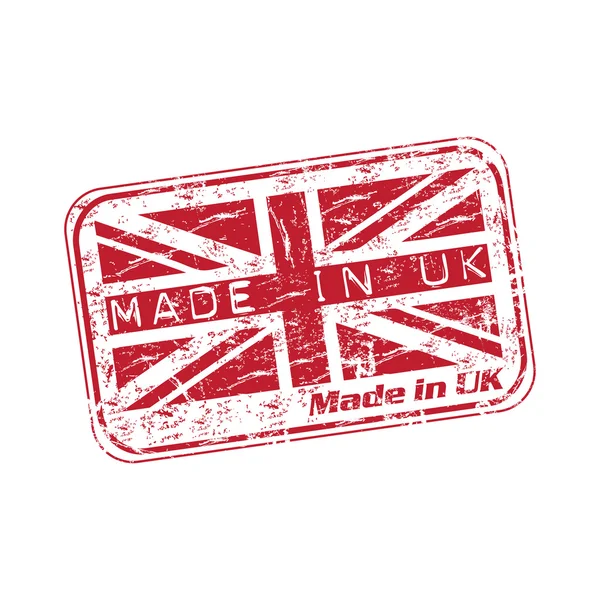 Made in United Kingdom timbro di gomma grunge — Vettoriale Stock