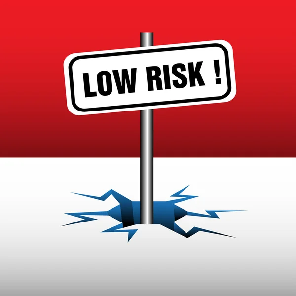 Low risk plate — Stock Vector