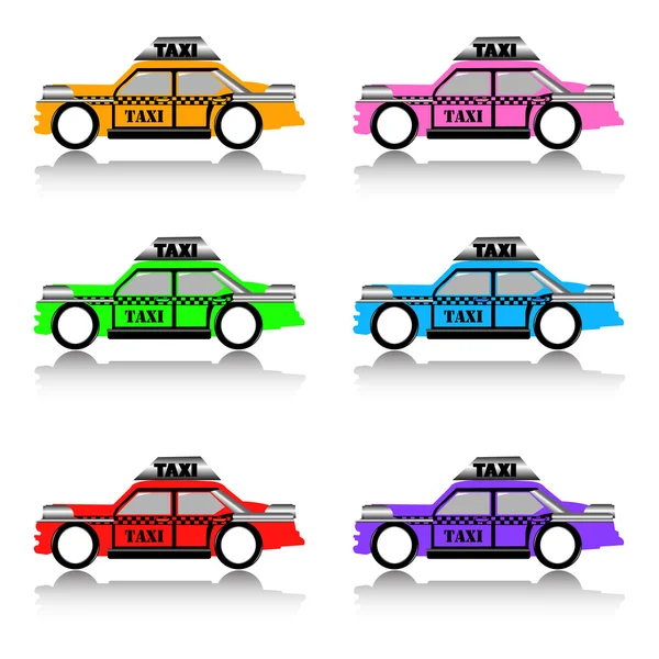 Ensemble de taxi — Image vectorielle