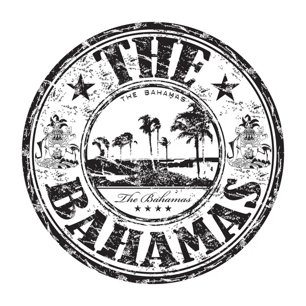 El sello de goma grunge de Bahamas — Vector de stock