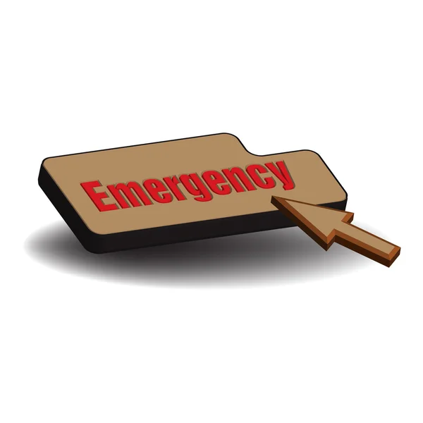 Emergency web button — Stock Vector