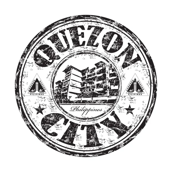 Quezon City grunge rubber stamp — Stock Vector