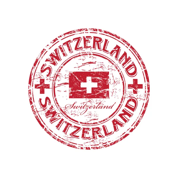 Switzerland grunge rubber stamp — Stok Vektör