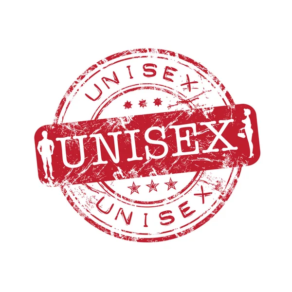 Timbre unisexe en caoutchouc grunge — Image vectorielle