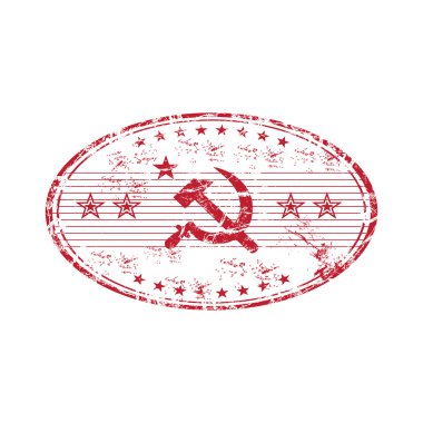 Communist stamp clipart