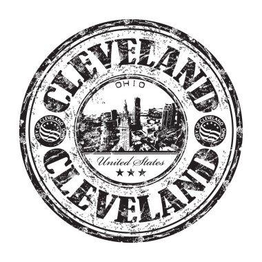 Cleveland ohio grunge lastik damgası