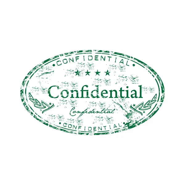 Confidential grunge rubber stamp — Stock Vector