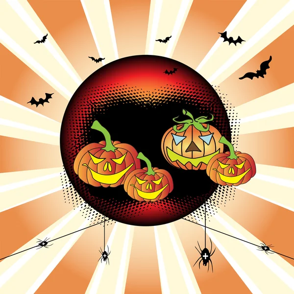 Halloween pumpkins — Stock Vector