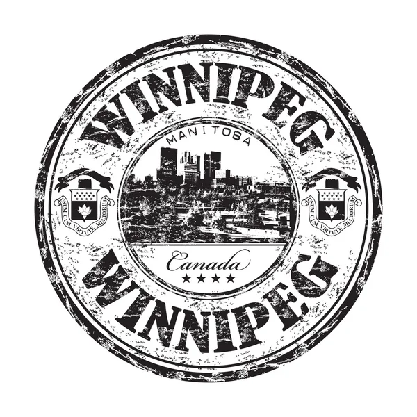 Winnipeg sello de goma grunge — Archivo Imágenes Vectoriales