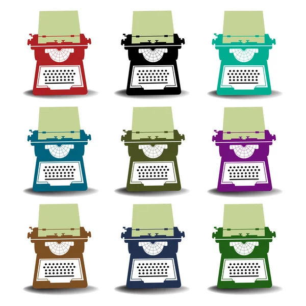 Máquinas de escrever —  Vetores de Stock