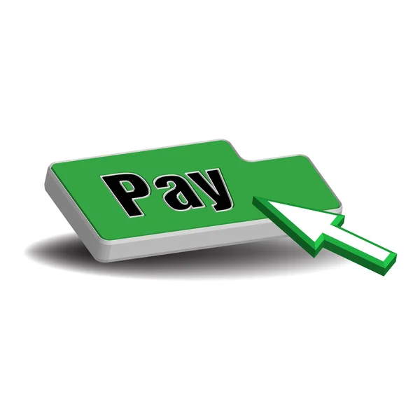 Botão de pagamento verde — Vetor de Stock