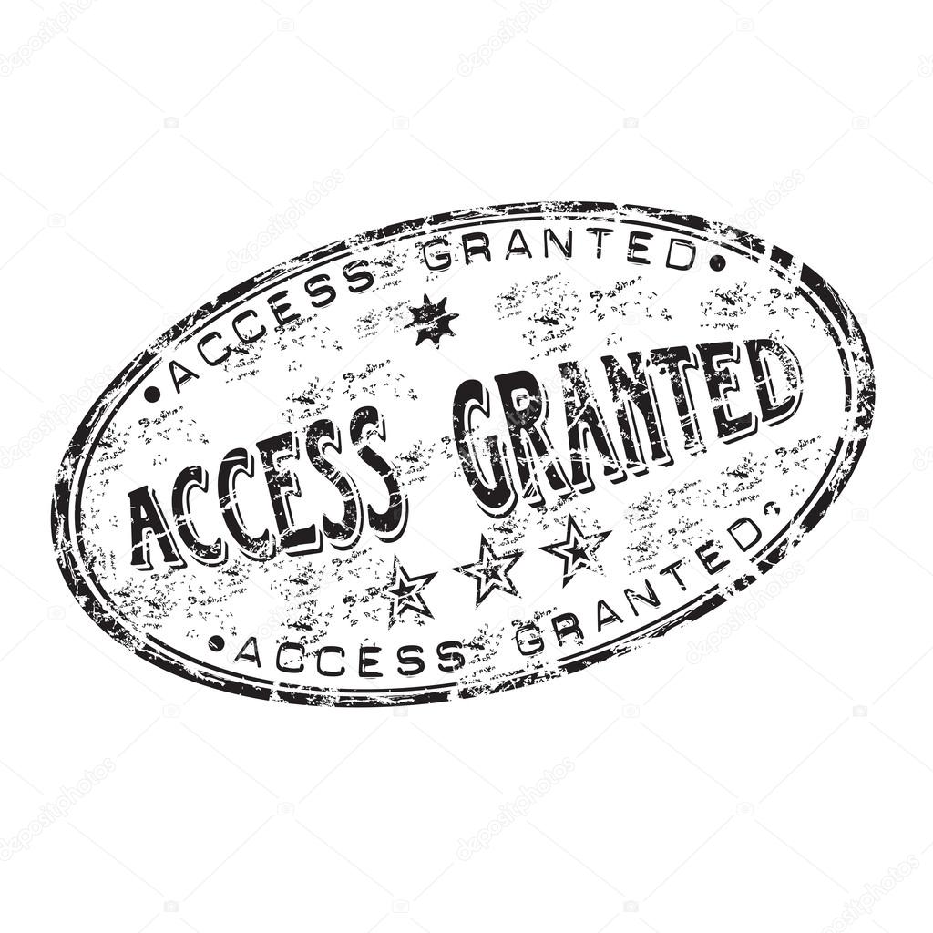 Access granted grunge rubber stamp
