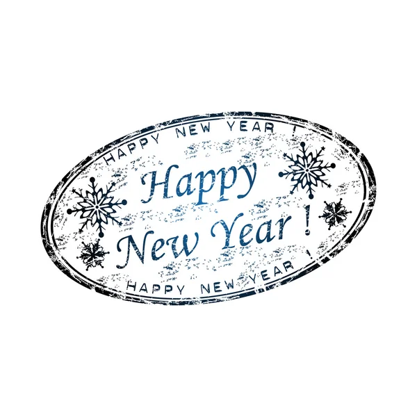 New Year rubber stamp — Stock Vector