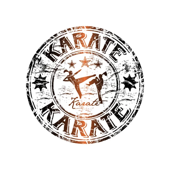 Karate grunge lastik damgası