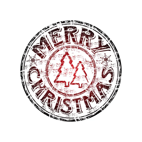 Christmas rubber stamp — Stock Vector