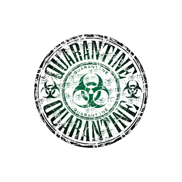 Quarantäne-Grunge-Stempel — Stockvektor