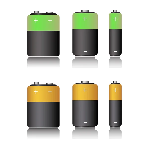 Batteries — Stock Vector